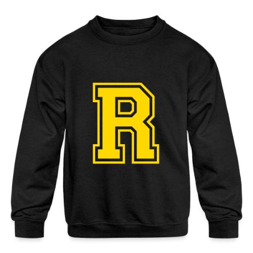 Letter R – Capital Athletic Alphabet Monogram - Kids' Crewneck Sweatshirt