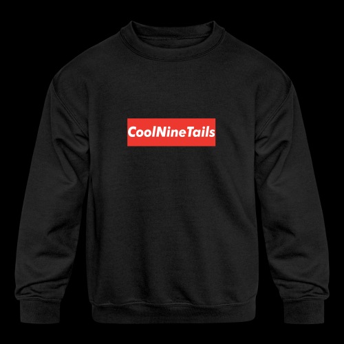 CoolNineTails supreme logo - Kids' Crewneck Sweatshirt