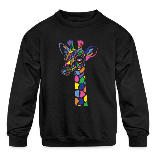 Art Deco giraffe - Kids' Crewneck Sweatshirt