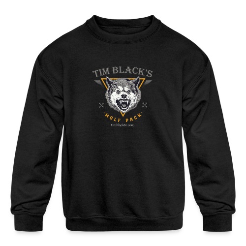Tim Black Wolf Pack Growl - Kids' Crewneck Sweatshirt