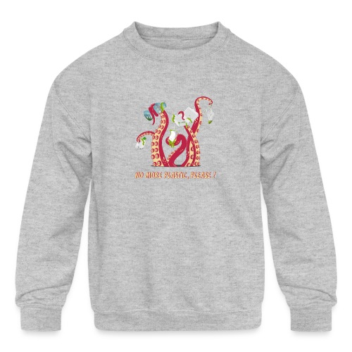 Octopus No More plastic - Kids' Crewneck Sweatshirt