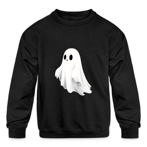 Cute Ghost Cartoon Design - Kids' Crewneck Sweatshirt