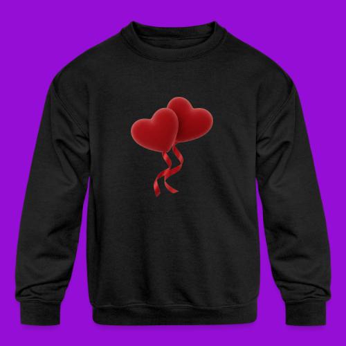 Two hearts together - Kids' Crewneck Sweatshirt