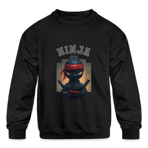 Cartoon Ninja Vibes - Kids' Crewneck Sweatshirt