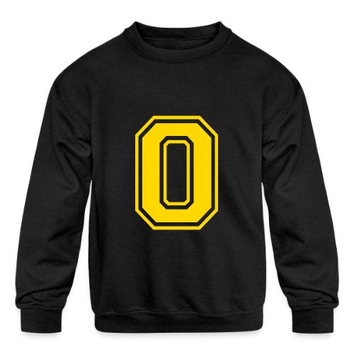 Letter O – Capital Athletic Alphabet Monogram - Kids' Crewneck Sweatshirt