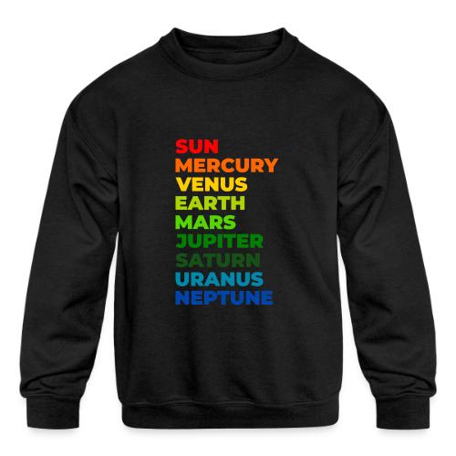 Color the solar system - Kids' Crewneck Sweatshirt
