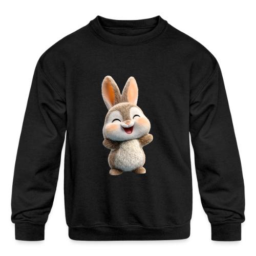 Joyful Baby Rabbit - Kids' Crewneck Sweatshirt