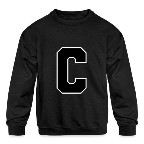 Varsity Letter C Collegiate Monogram - Kids' Crewneck Sweatshirt