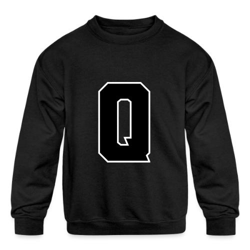 Varsity Letter Q Collegiate Font Graphic - Kids' Crewneck Sweatshirt
