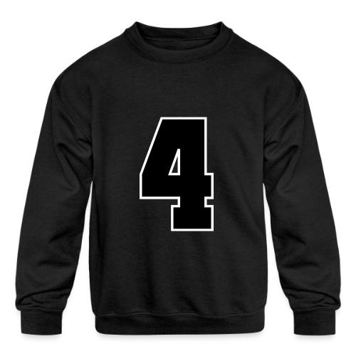 Varsity Number 4 College Style - Kids' Crewneck Sweatshirt