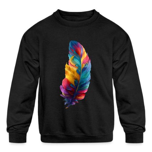 Spectrum Feather Flow - Kids' Crewneck Sweatshirt