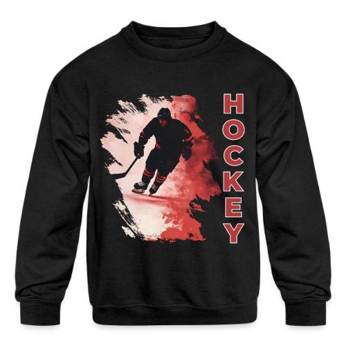 Hockey Fire - Kids' Crewneck Sweatshirt
