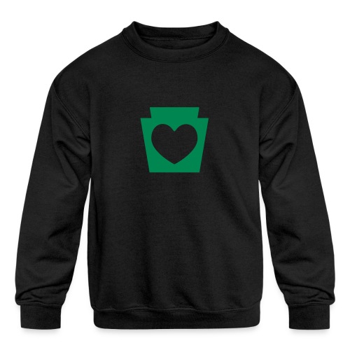 Love/Heart PA Keystone - Kids' Crewneck Sweatshirt
