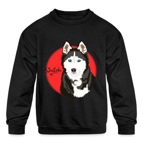 Shiloh the Husky from Gone to the Snow Dogs - Kids' Crewneck Sweatshirt