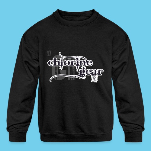 Chlorine Gear Textual Logo - Kids' Crewneck Sweatshirt