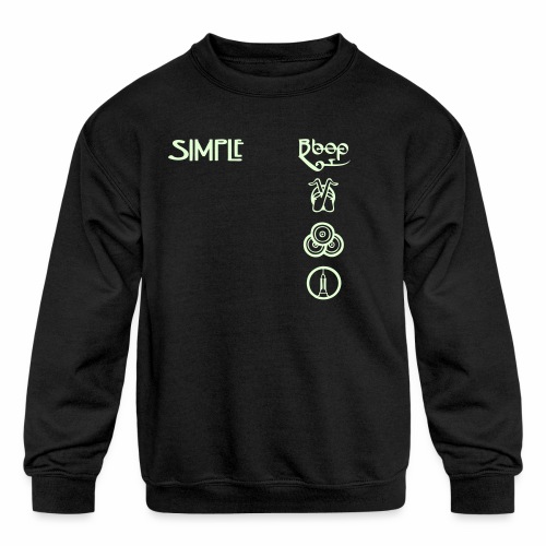 simplesymbolsvert - Kids' Crewneck Sweatshirt