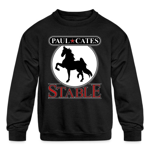 Paul Cates Stable dark shirt - Kids' Crewneck Sweatshirt