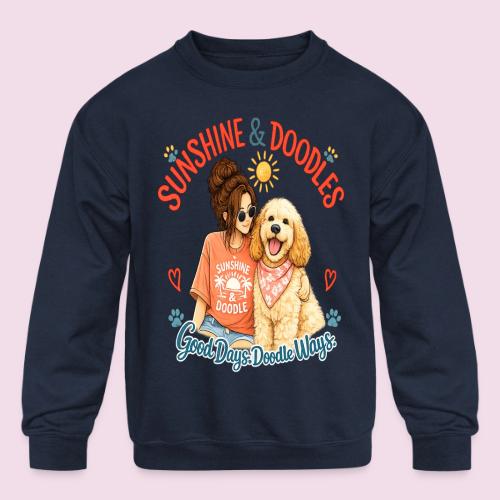 Sunshine & Doodles – Good Days, Doodle Ways - Kids' Crewneck Sweatshirt