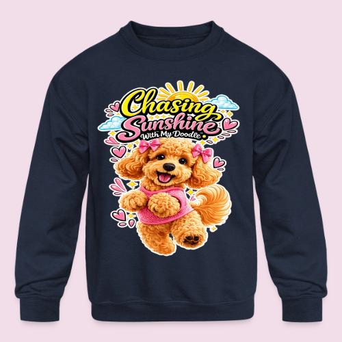 Chasing Sunshine With My Doodle - Kids' Crewneck Sweatshirt