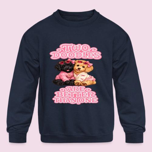 Two Doodles Are Better Than One - Kids' Crewneck Sweatshirt
