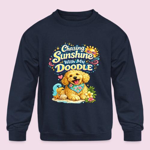 Chasing Sunshine With My Doodle - Kids' Crewneck Sweatshirt