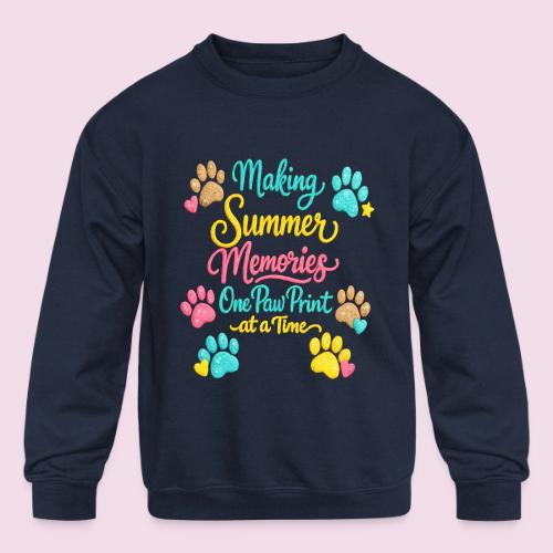 Making Summer Memories Faux Embroidery - Kids' Crewneck Sweatshirt