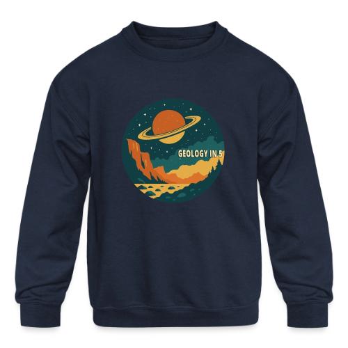 Geology in 5 Saturn's Rings - Kids' Crewneck Sweatshirt