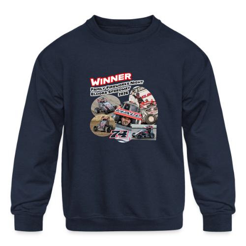 Luke Hall - Eldora Speedway FFN#1 Design 2 - Kids' Crewneck Sweatshirt