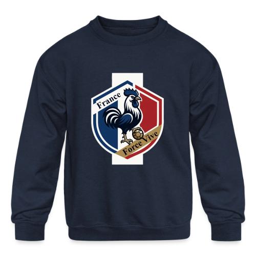 France Rooster T-Shirt, Bleu-Blanc-Rouge gift - Kids' Crewneck Sweatshirt