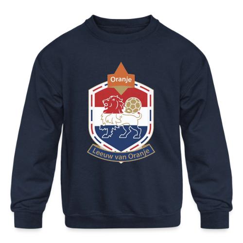 Netherlands Lion Crest T-Shirt, Dutch Badge Gift - Kids' Crewneck Sweatshirt