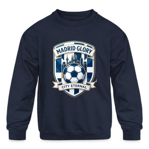 Madrid Skyline Glory T Shirt, Madrid Fan Gift - Kids' Crewneck Sweatshirt