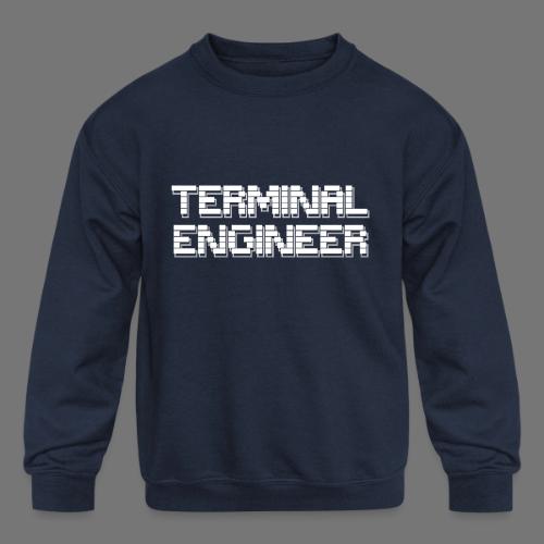 Terminal Engineer ASCII Double Print - Kids' Crewneck Sweatshirt