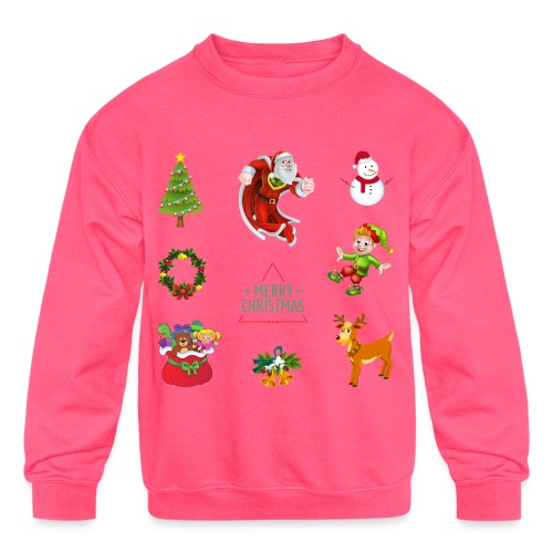 Christmas Sticker Pack - Kids' Crewneck Sweatshirt