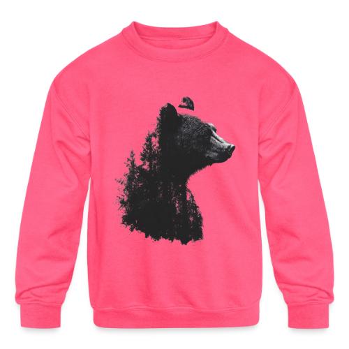 Forest Within the Bear - Kids' Crewneck Sweatshirt