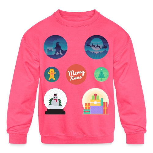 Very Ugly Christmas Sticker Pack - Kids' Crewneck Sweatshirt