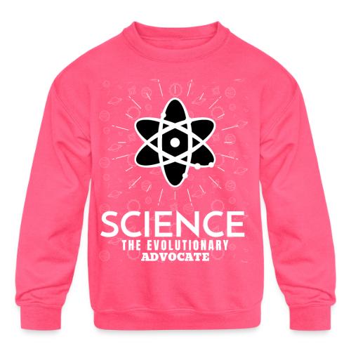 Science The Evolutionary Advocate White Design - Kids' Crewneck Sweatshirt