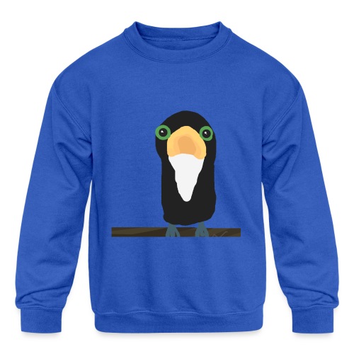 Toucan on a branch - Kids' Crewneck Sweatshirt