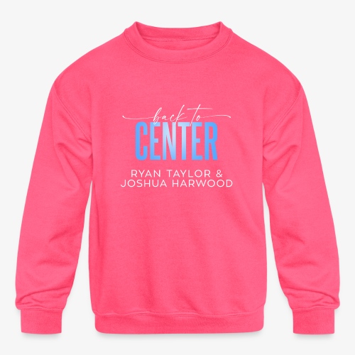 Back to Center Title White - Kids' Crewneck Sweatshirt