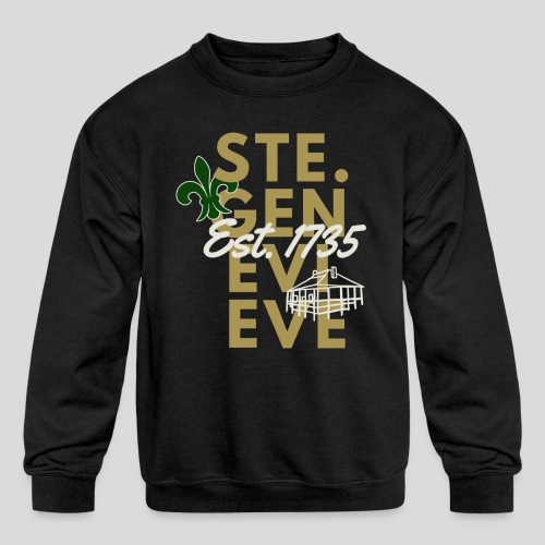Ste. Genevieve Gold/Green - Kids' Crewneck Sweatshirt
