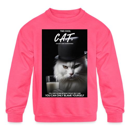 The Cool Cat - Kids' Crewneck Sweatshirt