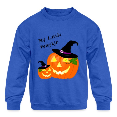My Little Pumpkin in a Witches Hat - Kids' Crewneck Sweatshirt