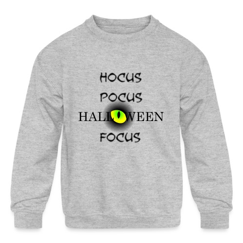 Hocus Pocus Halloween Focus Word Art - Kids' Crewneck Sweatshirt