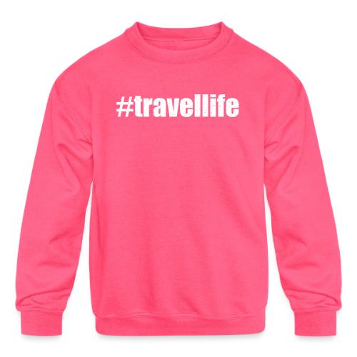 #TRAVELLIFE 0002 - Kids' Crewneck Sweatshirt