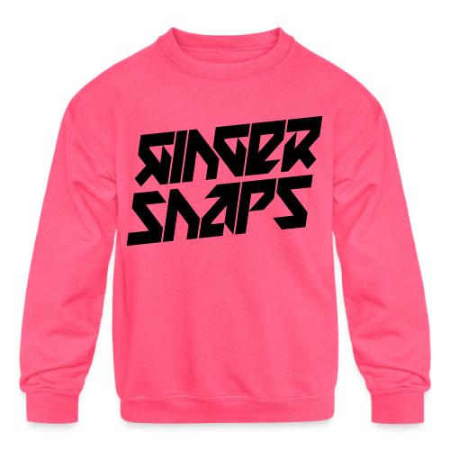 Ginger Snap5 logo (two lines black) - Kids' Crewneck Sweatshirt