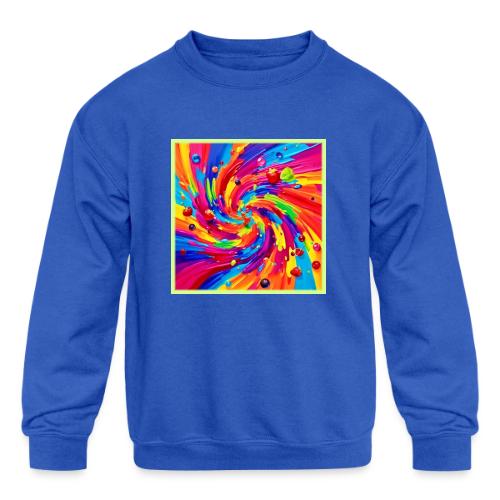 Colorful Fruit Vortex - Kids' Crewneck Sweatshirt