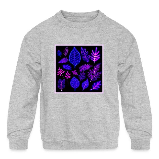 Neon Leaves in Pink and Purple Hues