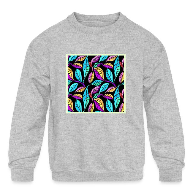 Stained Glass Leaves Design