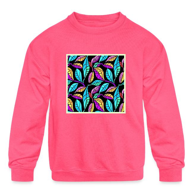 Stained Glass Leaves Design