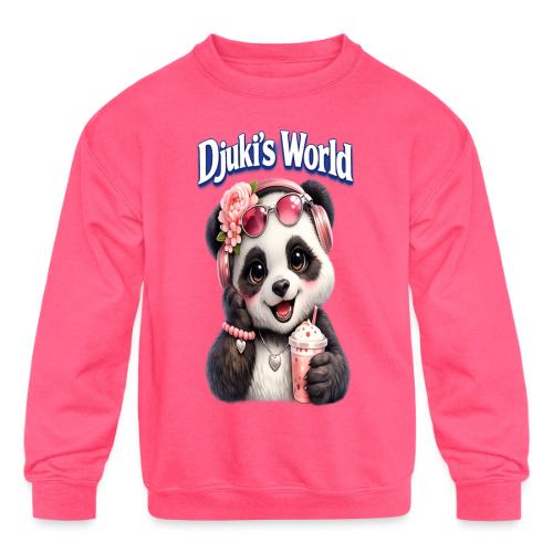 3D Panda – Ice Cream Edition - Kids' Crewneck Sweatshirt