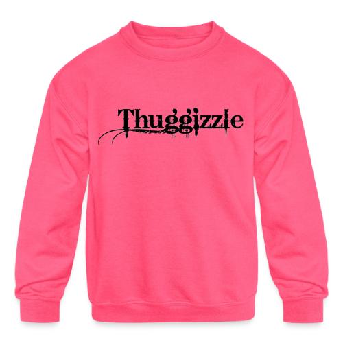 Thuggizzle -Black - Kids' Crewneck Sweatshirt